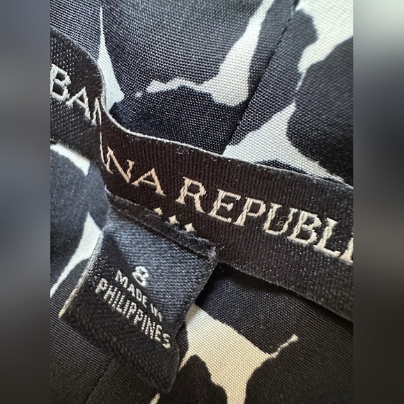 Banana Republic Jumpsuit Romper Women Size 8 Black White - Picture 7 of 8